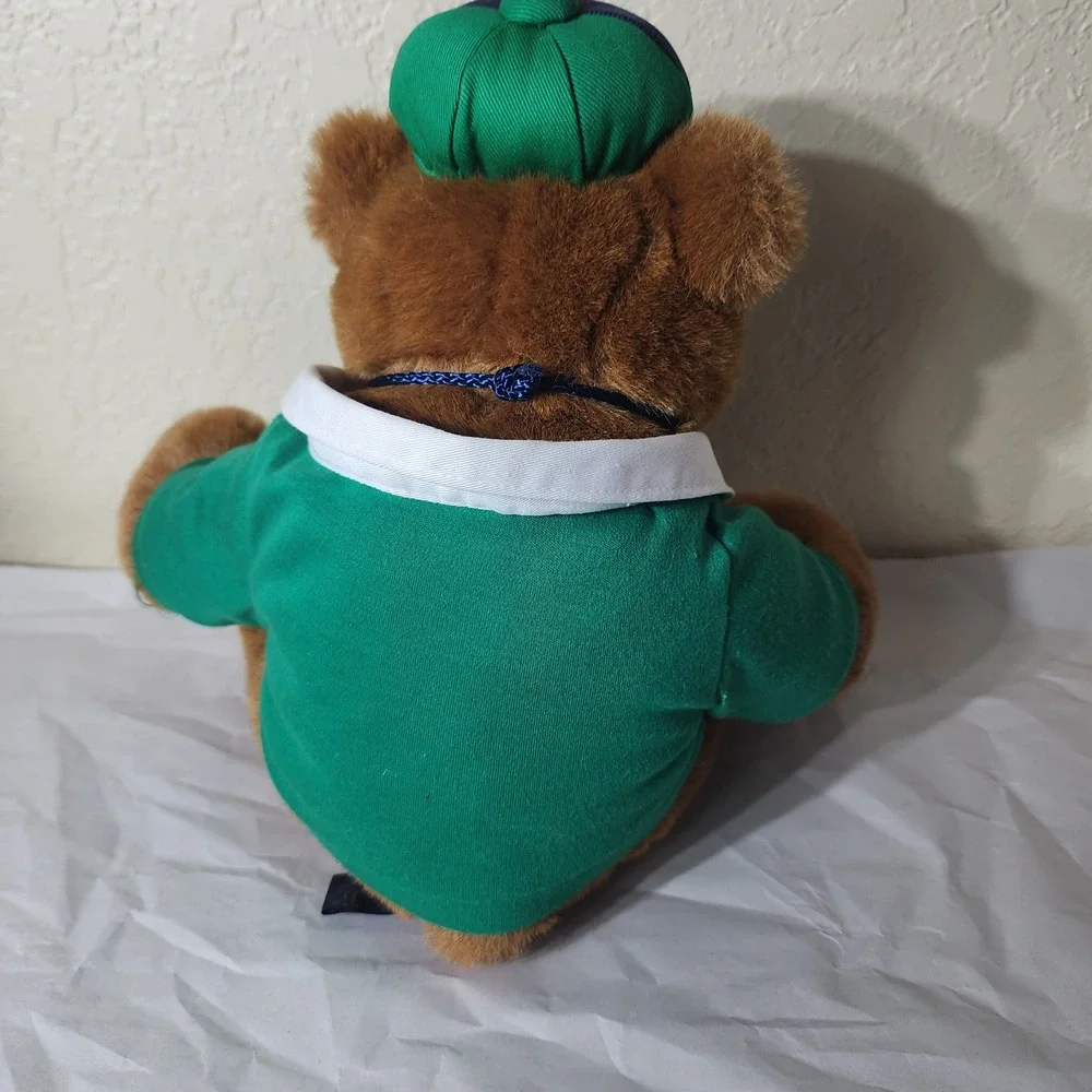 Vintage 1991 Gund Lands End Coach Teddy‎ Bear Limited Edition Plush Whistle Hat